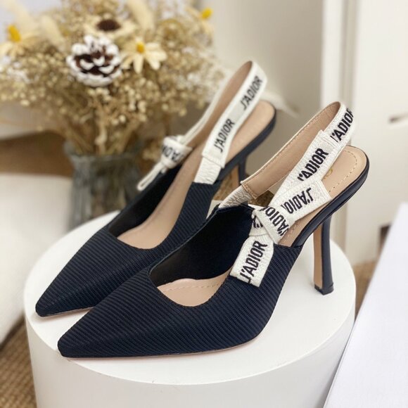 Dior J’Adior Logo Slingback Point Toe Pump - Picture 1 of 8